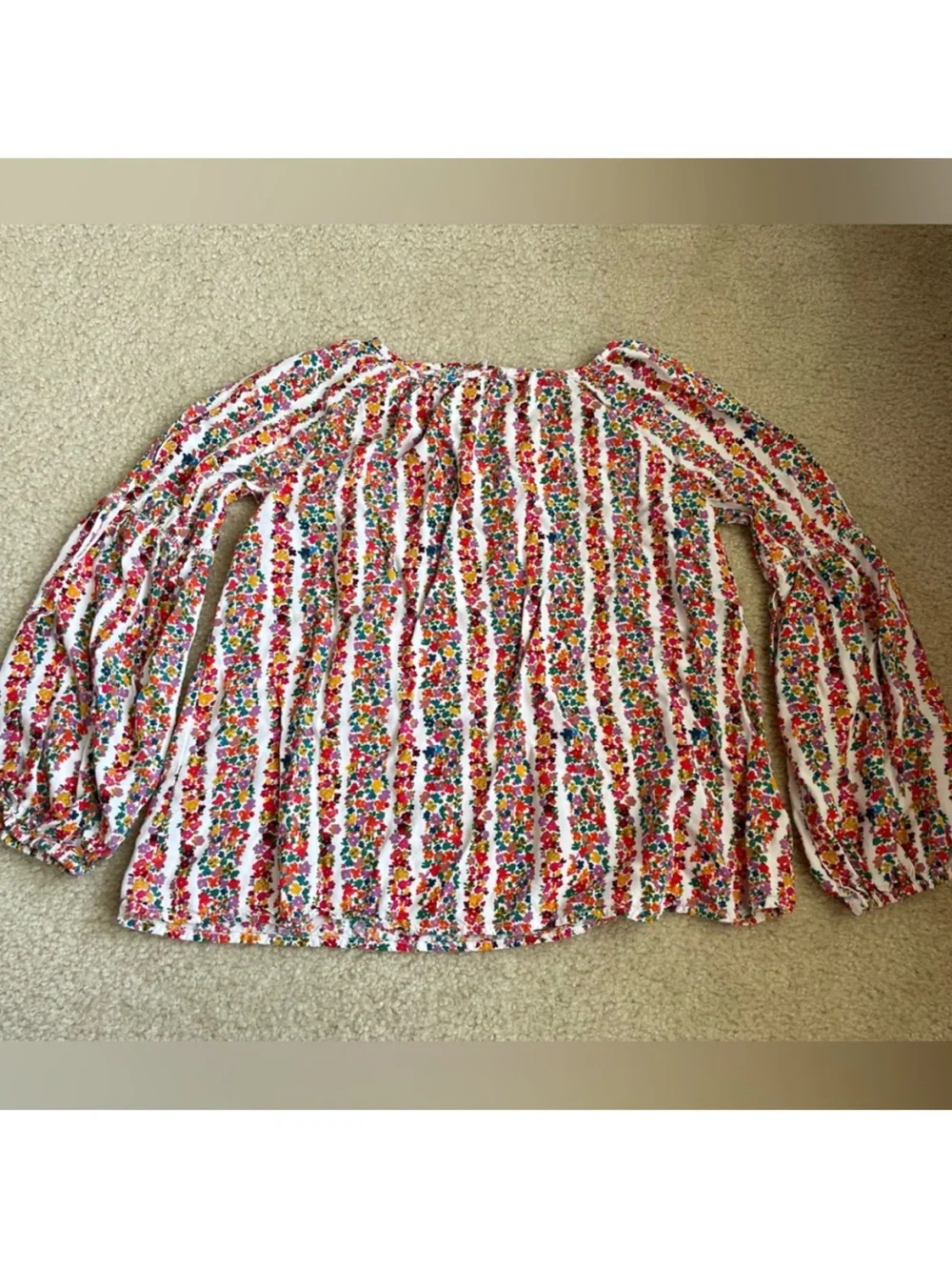 Gap Kids Boho Floral Off-Shoulder Peasant Top - Pink Multi